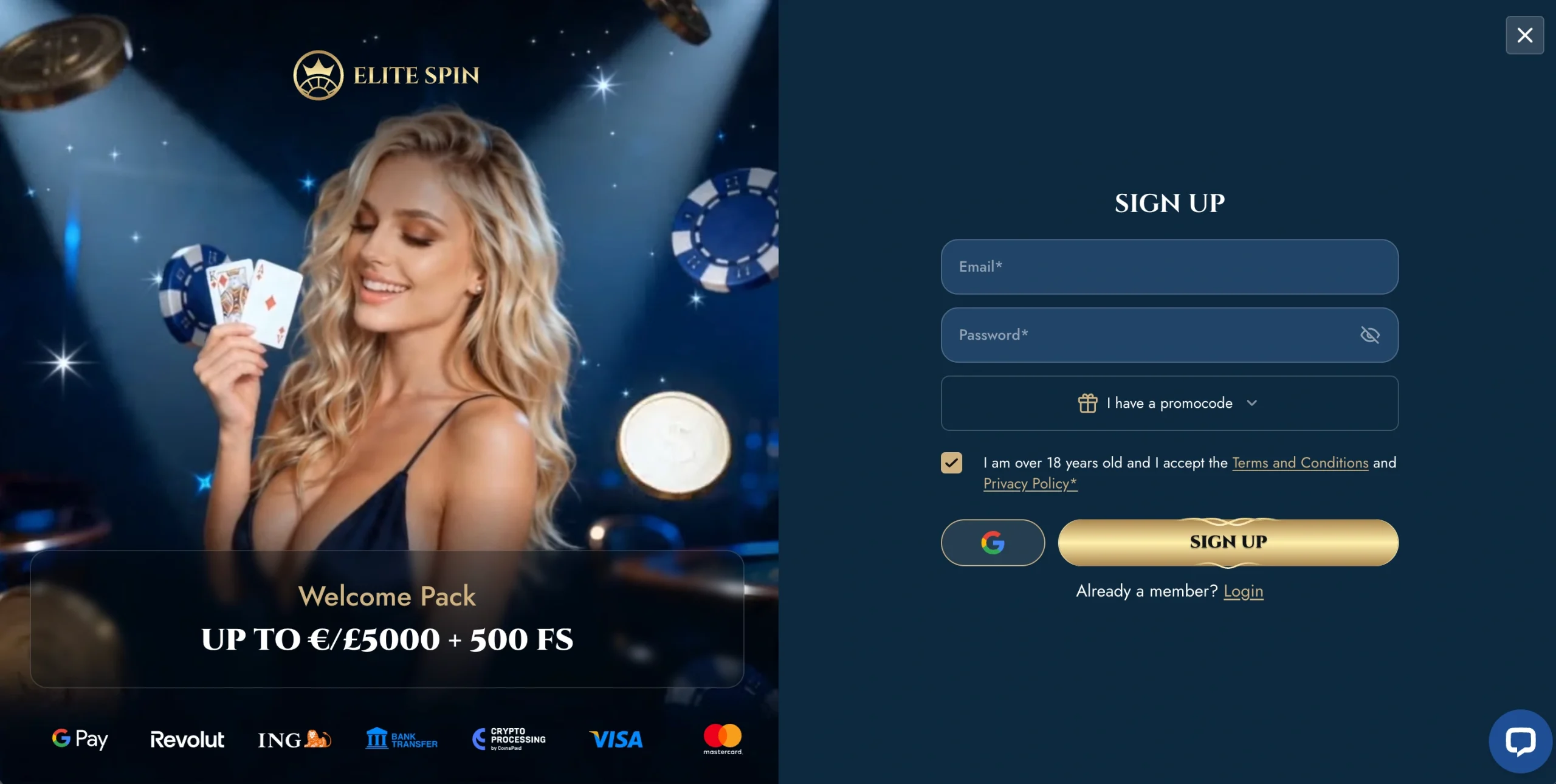 Account Setup — Registration and protection